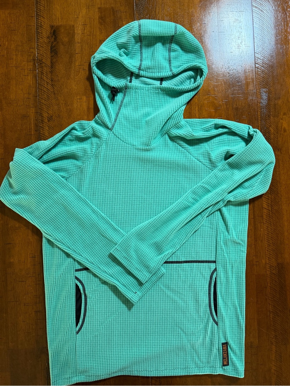 Melanzana V2 Microgrid Hoodie Lagoon (mint green) Mens Medium Melly